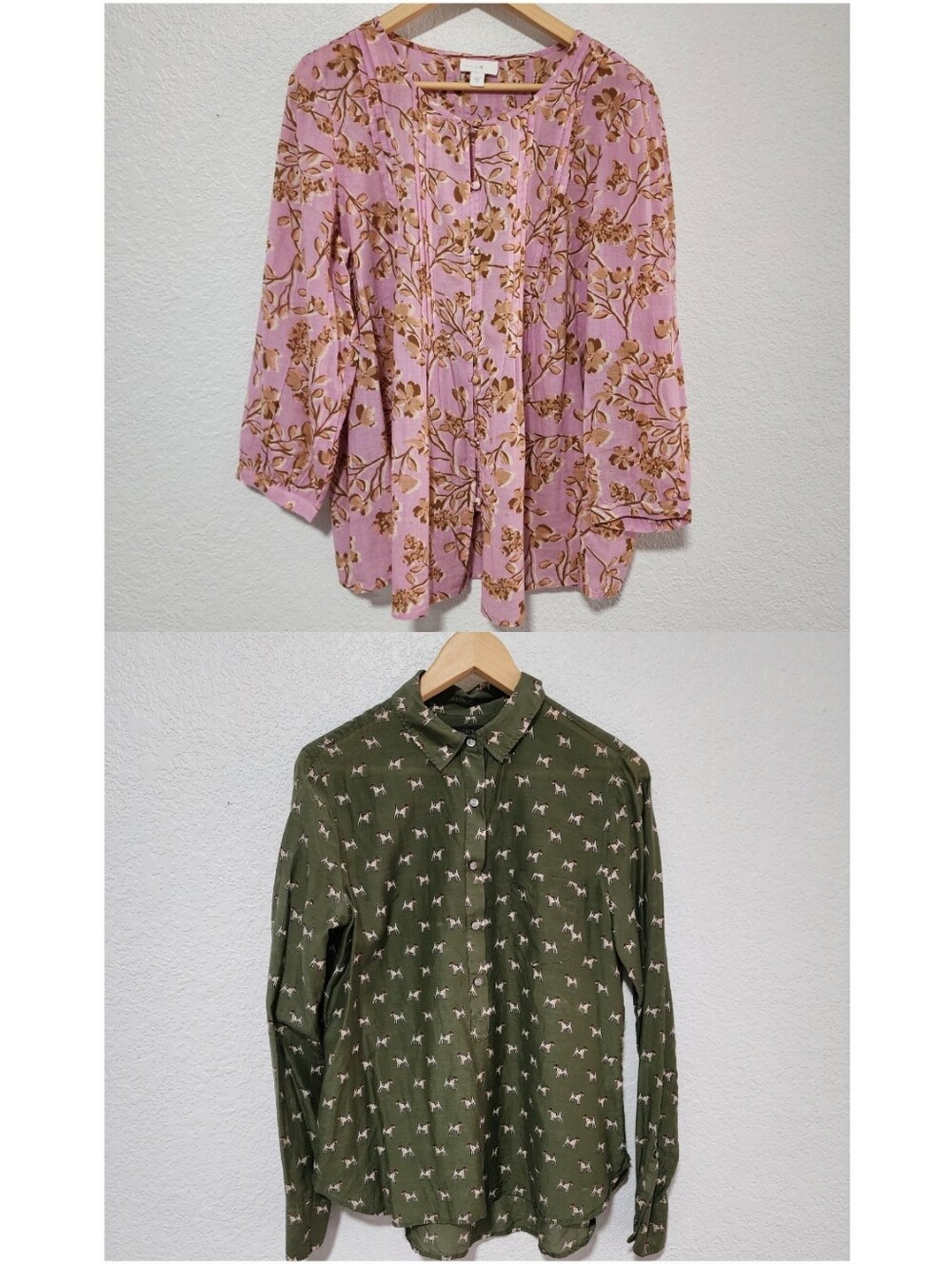 Bundle Of Two J Jill J Crew Size Medium Novelty Print Natural Material